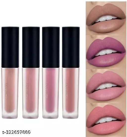 Combo Pack Of Matte Mini Nude Edition Lipstick (Pack of 4 pcs)