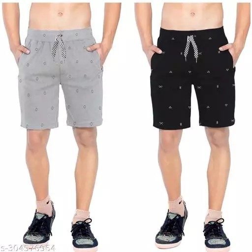 MENS SHORTS (BLACK AND WHITE PRINTED)